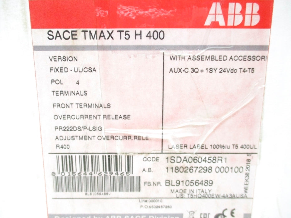 ABB T5H400 1SDA060458R1 NSMP