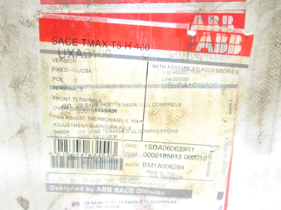 ABB T5H400 1SDA060639R1 NSMP