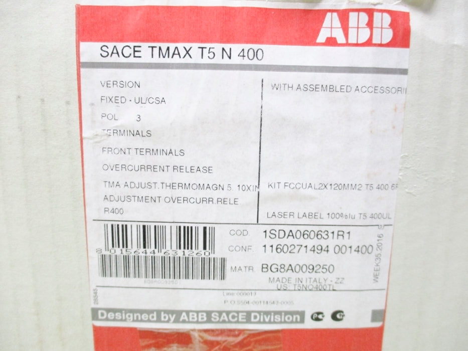 ABB T5N400 1SDA060631R1 400A 400V NSMP