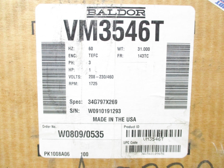 BALDOR VM3546T NSMP