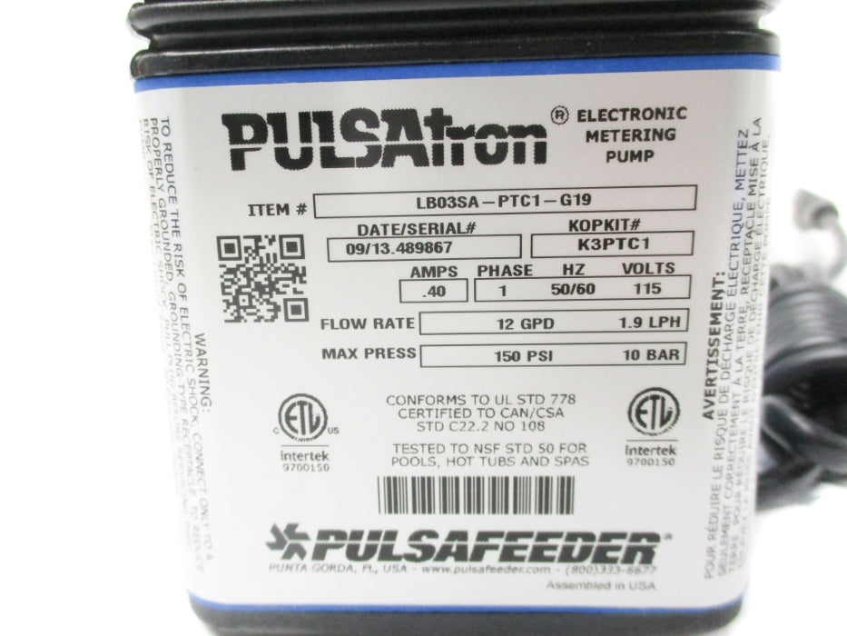 PULSAFEEDER LD03SA-PTC1-G19 NSMP