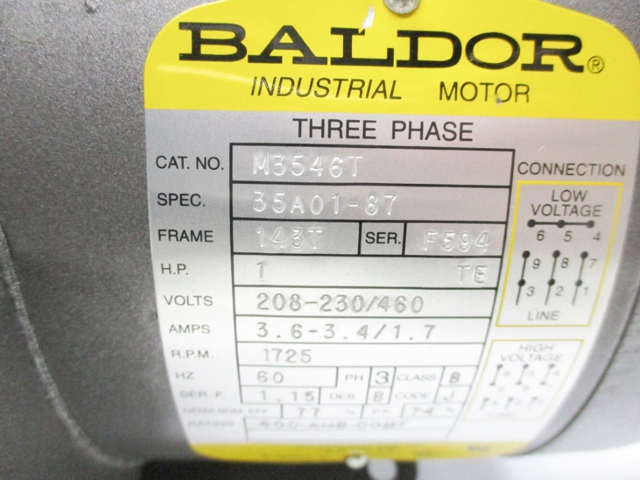 BALDOR M3546T 1725RPM NSNP