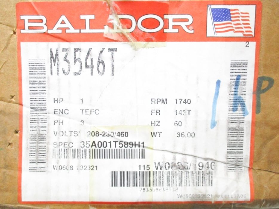 BALDOR M3546T 1740RPM NSMP