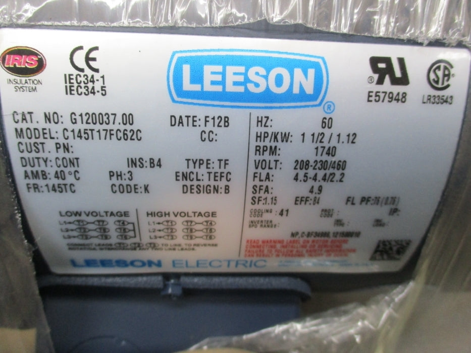 LEESON C145T17FC62C G120037.00 NSMP
