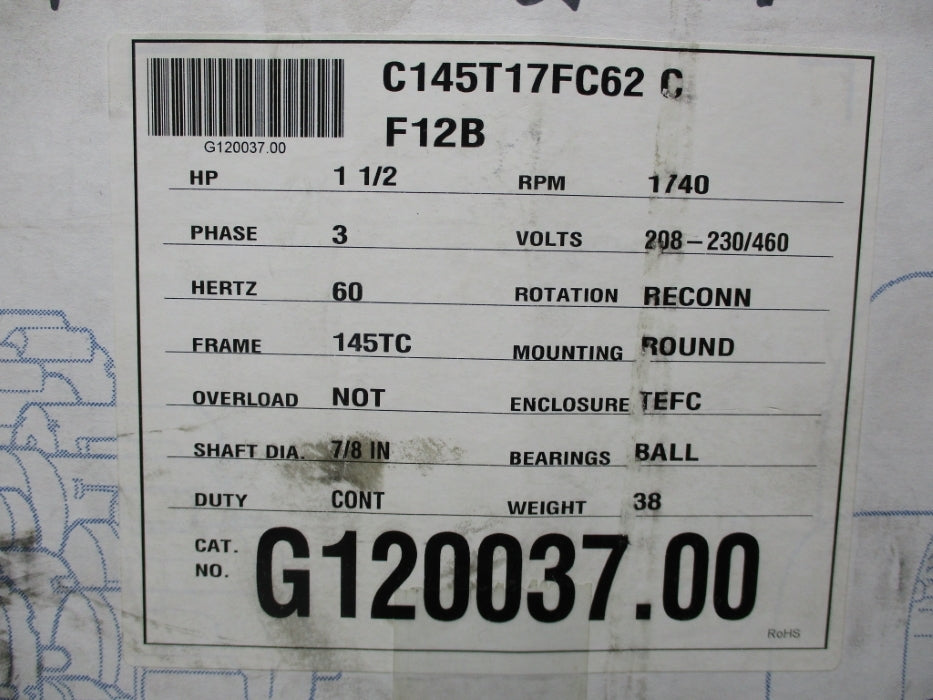 LEESON C145T17FC62C G120037.00 NSMP