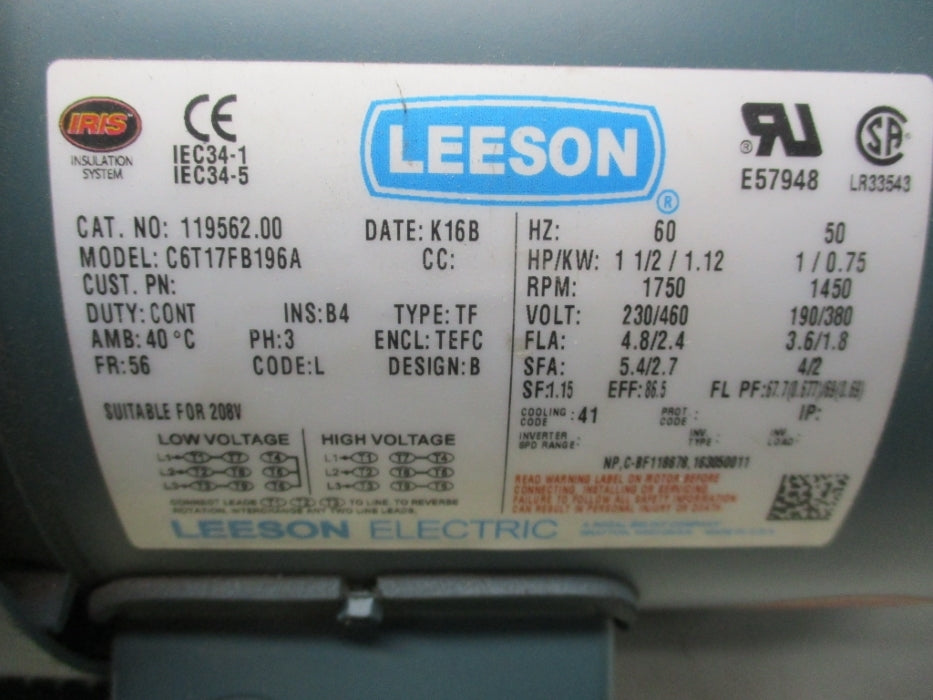 LEESON C6T17FB196A 119562.00 NSMP