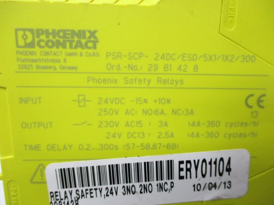 PHOENIX CONTACT PSR-SCP-24DC/ESD/5X1/1X2/300 24V NSNP