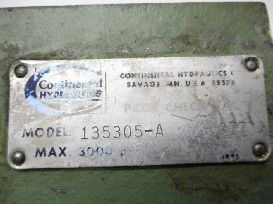 CONTINENTAL HYDRAULICS 135305-A 3000PSI UNMP