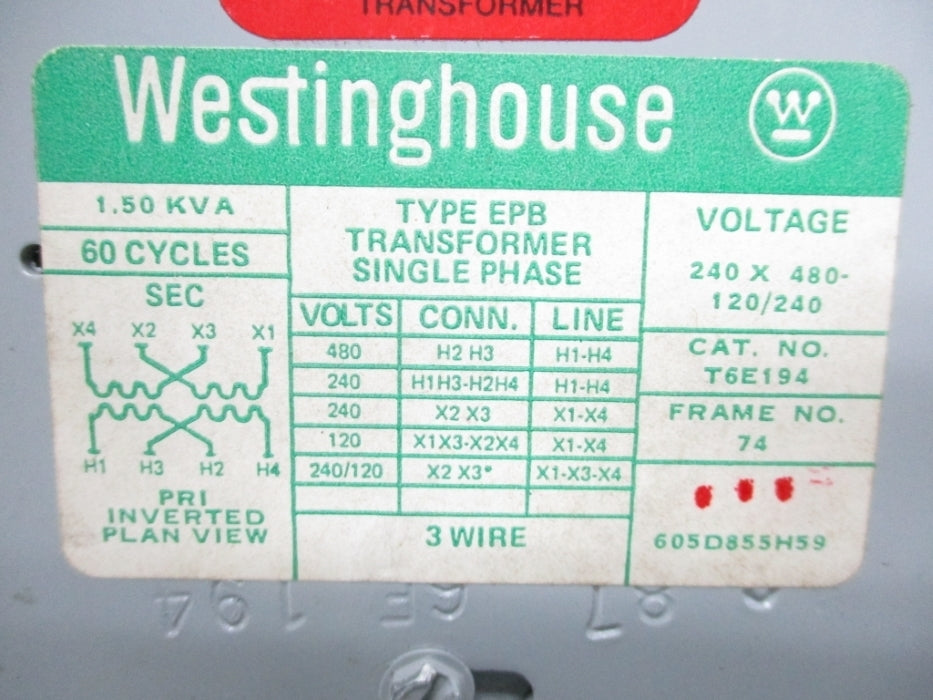 WESTINGHOUSE T6E194 (AS PICTURED) NSNP