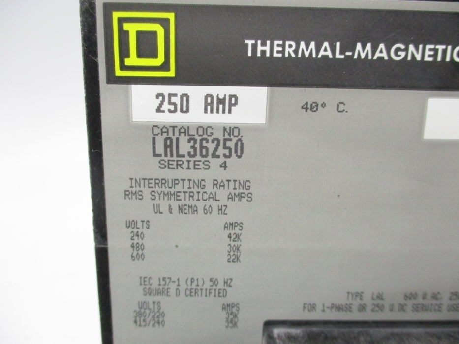 SQUARE D LAL36250 240/600V NSNP