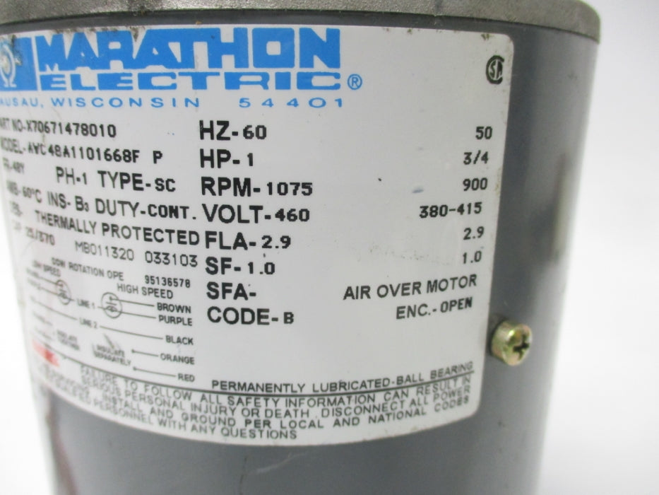 MARATHON ELECTRIC X70671478010 UNMP