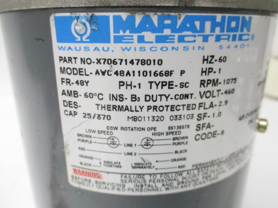 MARATHON ELECTRIC X70671478010 UNMP