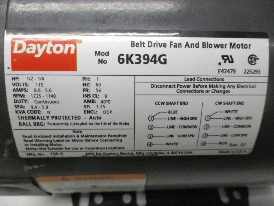 DAYTON 6K394G NSNP