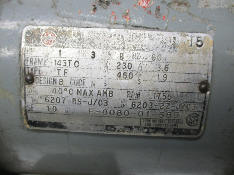 US MOTORS 143TC (AS PICTURED) UNMP