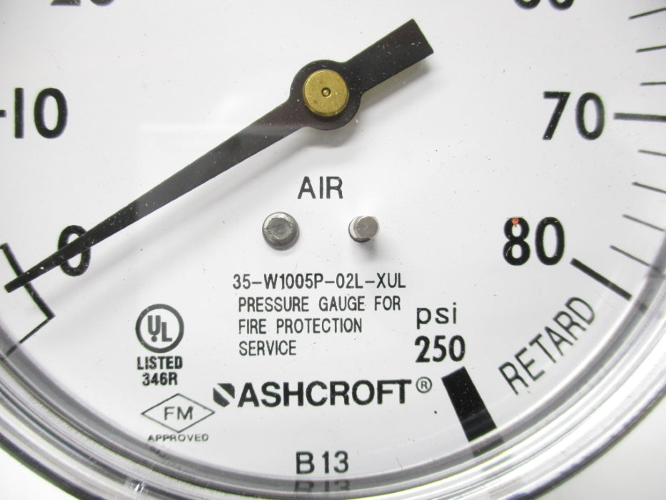 ASHCROFT 35W1005PH02LXUL100# 0/80PSI 3-1/2" NSMP