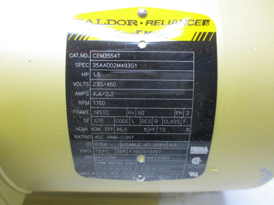 BALDOR CEM3554T 460V 2.2A NSNP