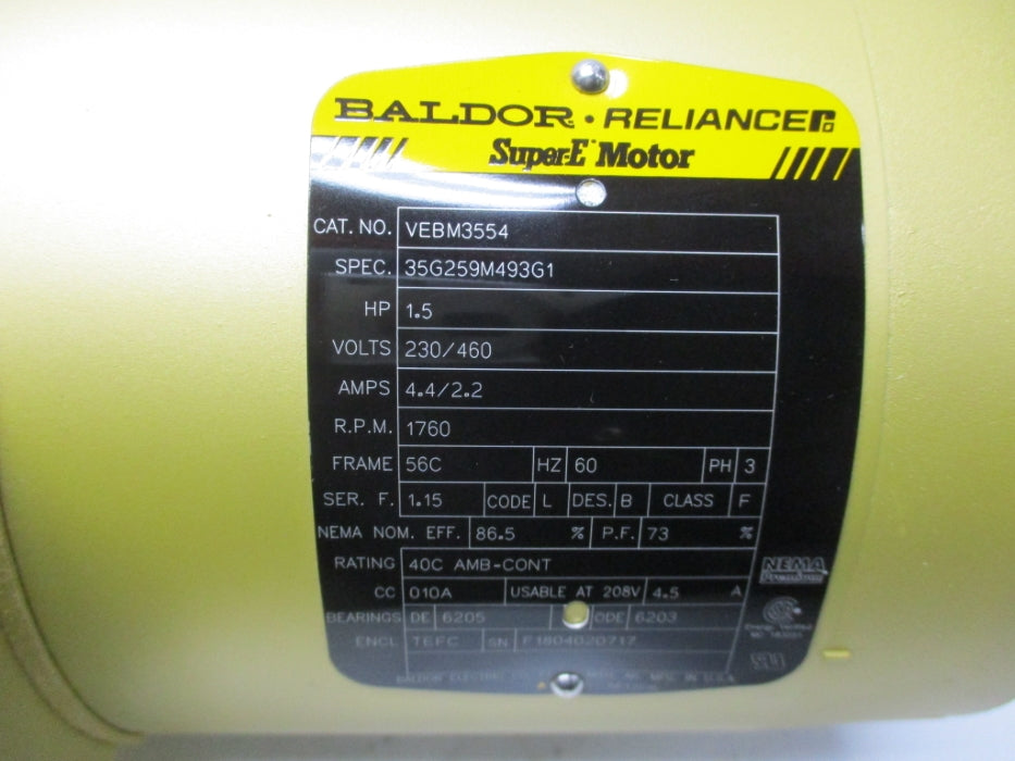 BALDOR VEBMV3554 NSNP