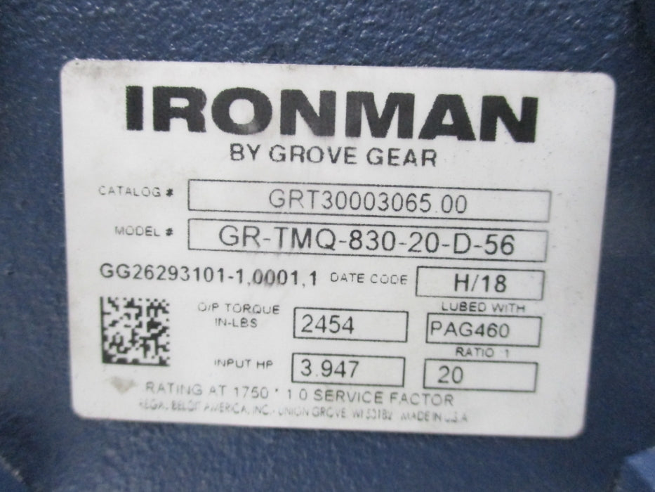 GROVE GEAR GR-TMQ-830-20-D-56 NSNP