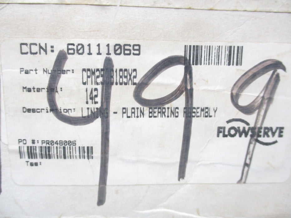 FLOWSERVE CPM250B189X2 NSMP