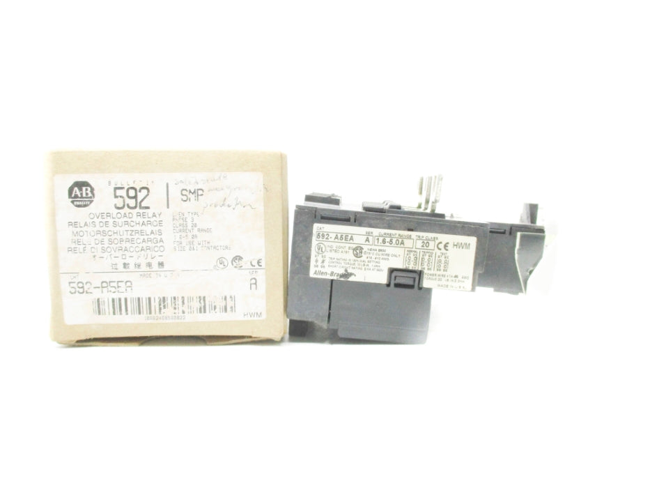 ALLEN BRADLEY 592-A5EA SER. A 1.6-5.0A (BR/WH) NSMP