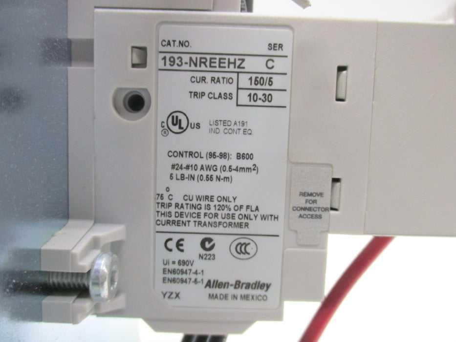 ALLEN BRADLEY 193-NREEHZ W/ 592-EEHE SER. C NSNP