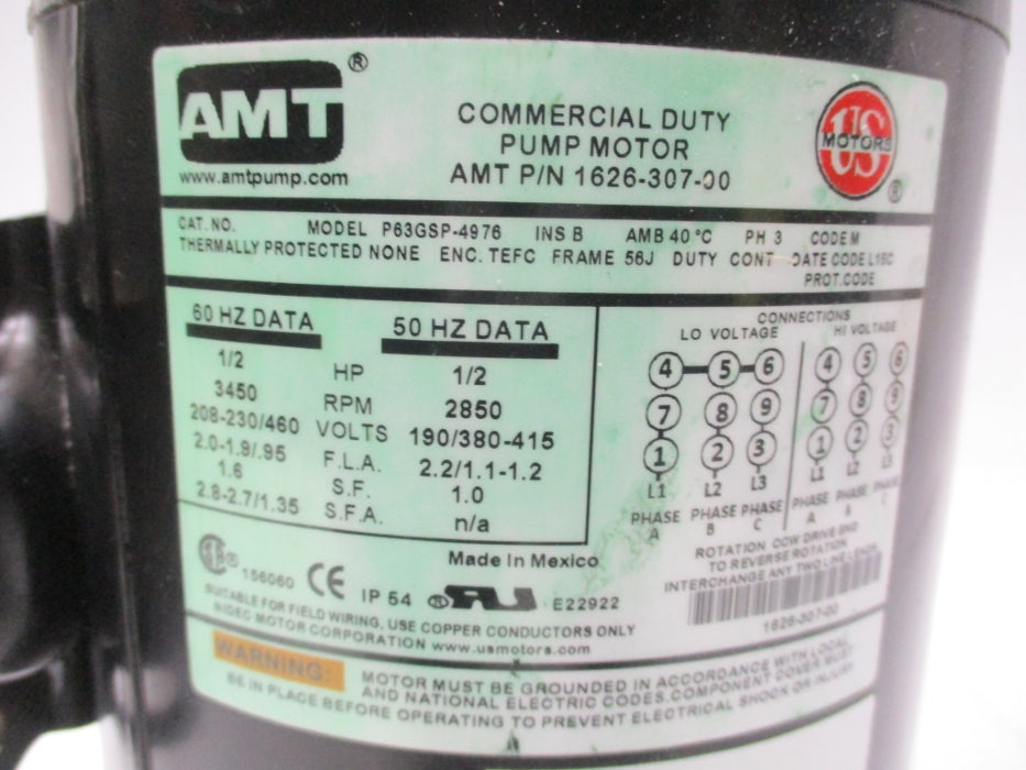US MOTORS P63GSP-4976 368C-98 (AS PICTURED) UNMP
