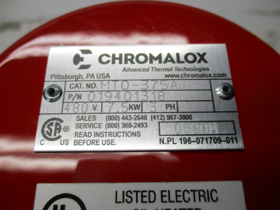 CHROMALOX MTO-375A 019401318 NSNP