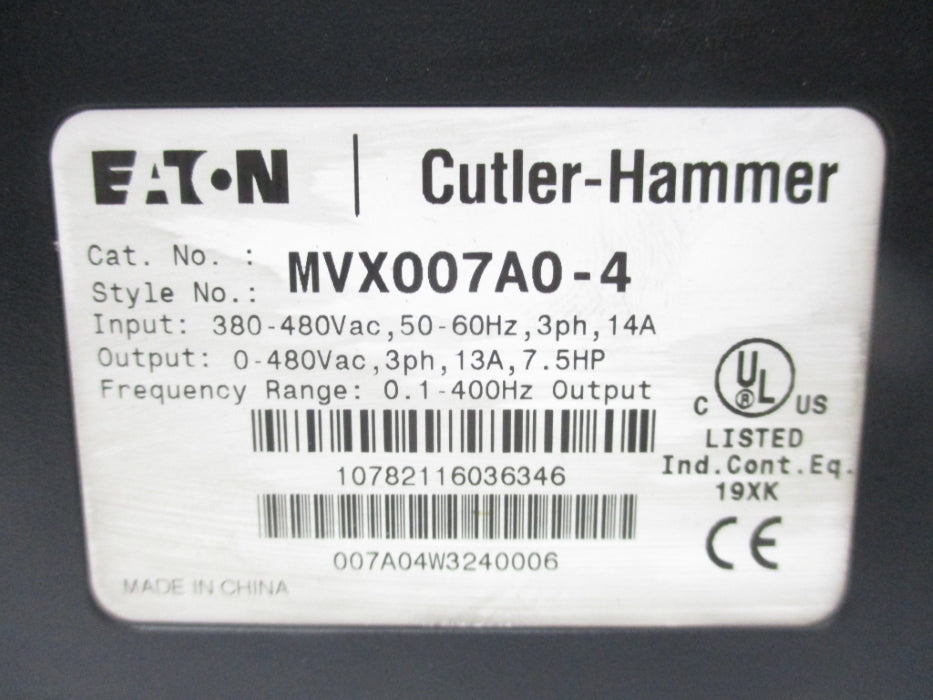 EATON MVX007A0-4 (AS PICTURED) UNMP