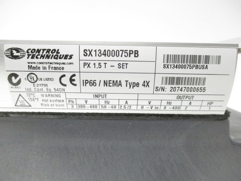 CONTROL TECHNIQUES SX13400075PB NSMP