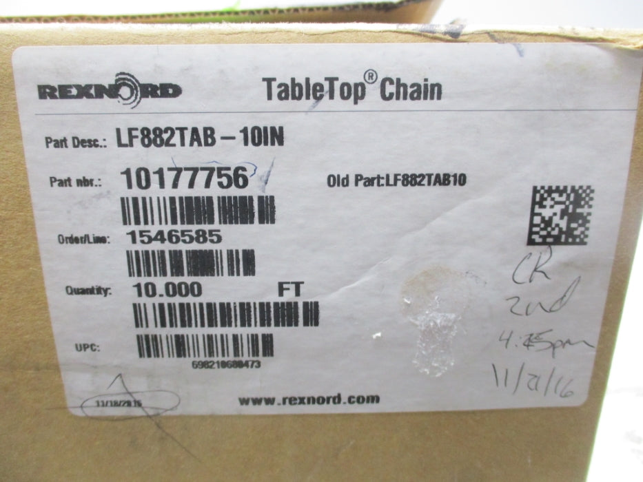 REXNORD LF882TAB-10IN NSMP