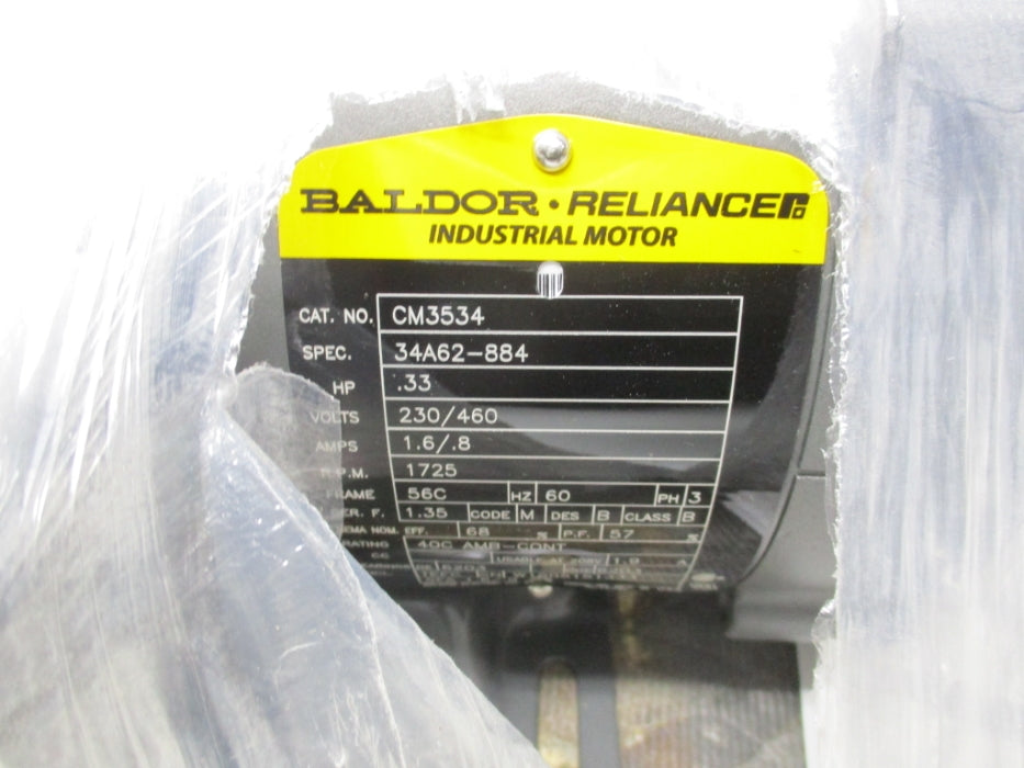 BALDOR CM3534 230/460V 1.6/.8A NSMP