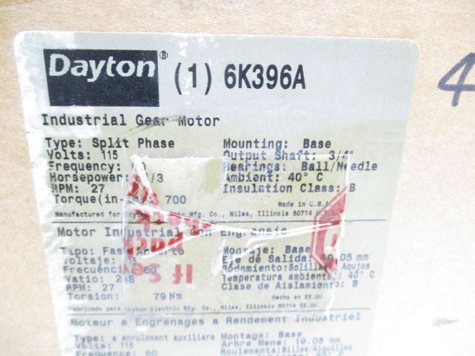 DAYTON 6K396A NSMP