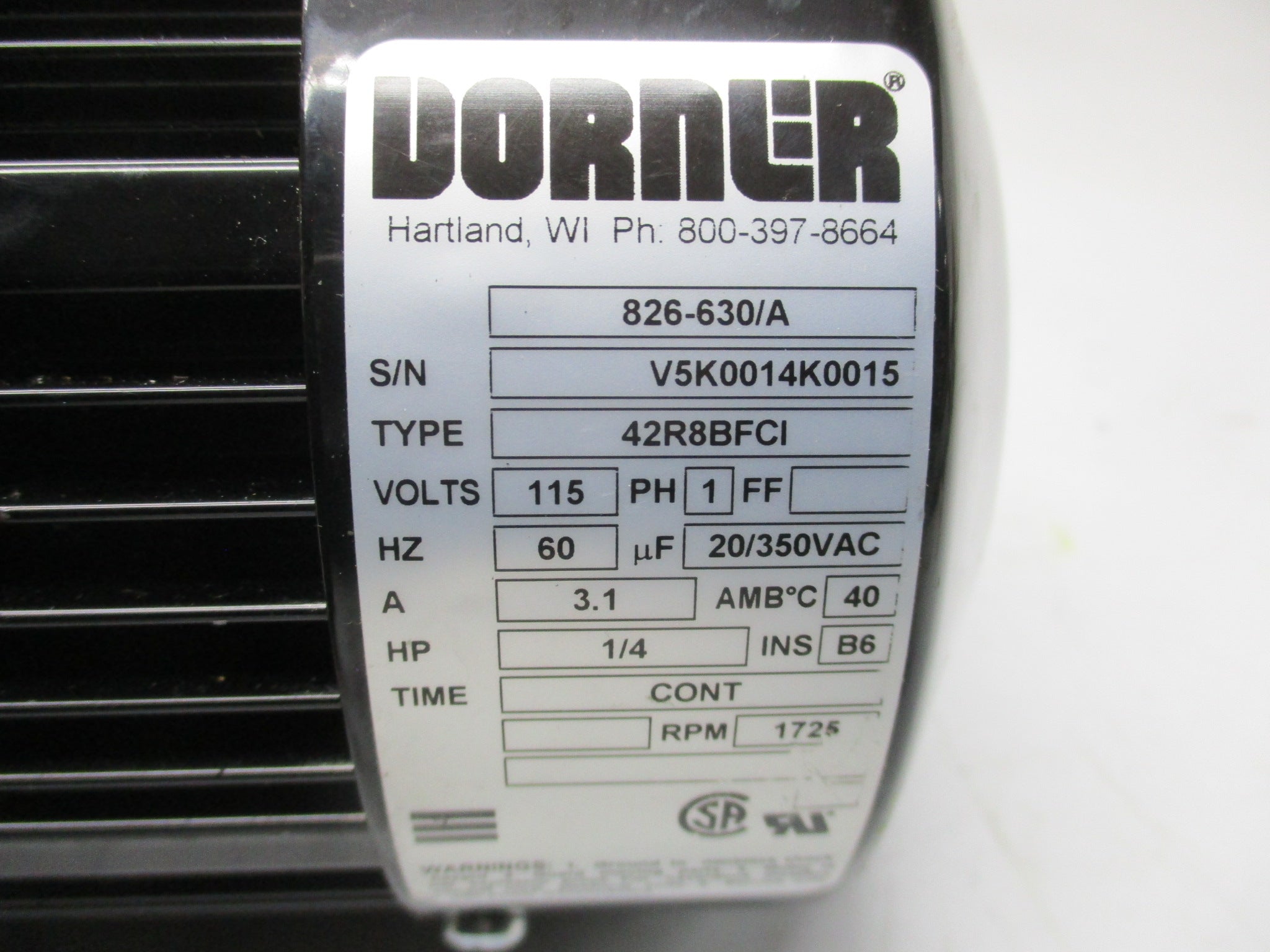 DORNER 42R8BFCI 115V 3.1A NSNP