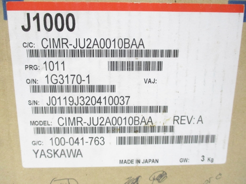 YASKAWA CIMR-JU2A0010BAA NSMP