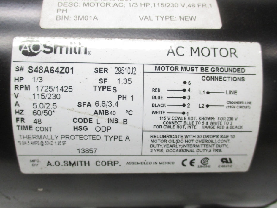 AO SMITH S48A64Z01 UNMP