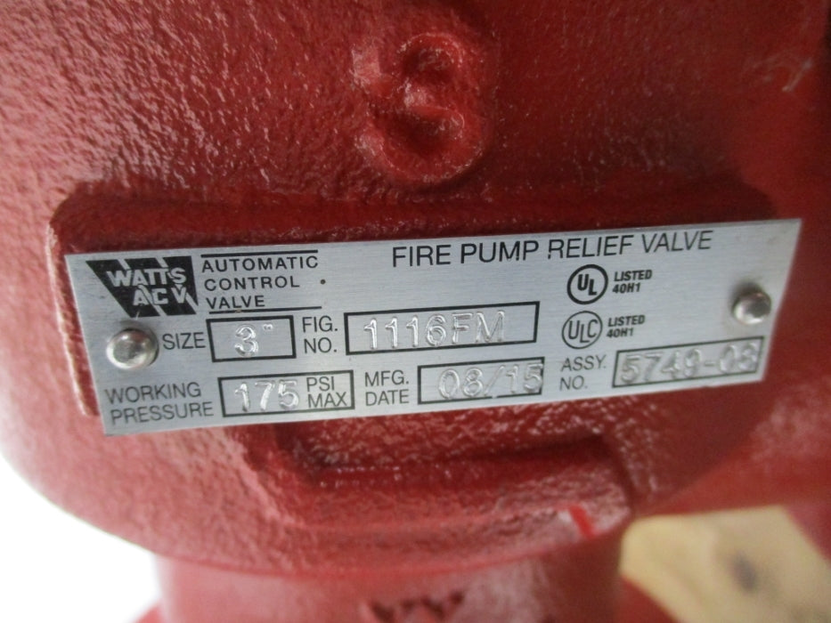 WATTS 5749-08 175PSI 3" NSNP