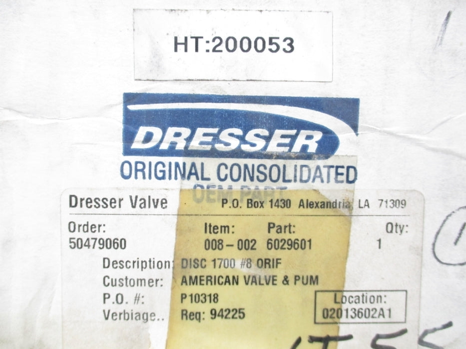 DRESSER 6029601 NSMP