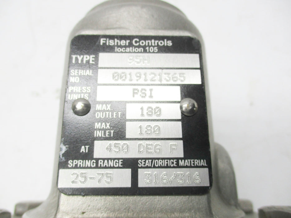 FISHER CONTROLS 95H 180PSI (AS PICTURED) NSNP