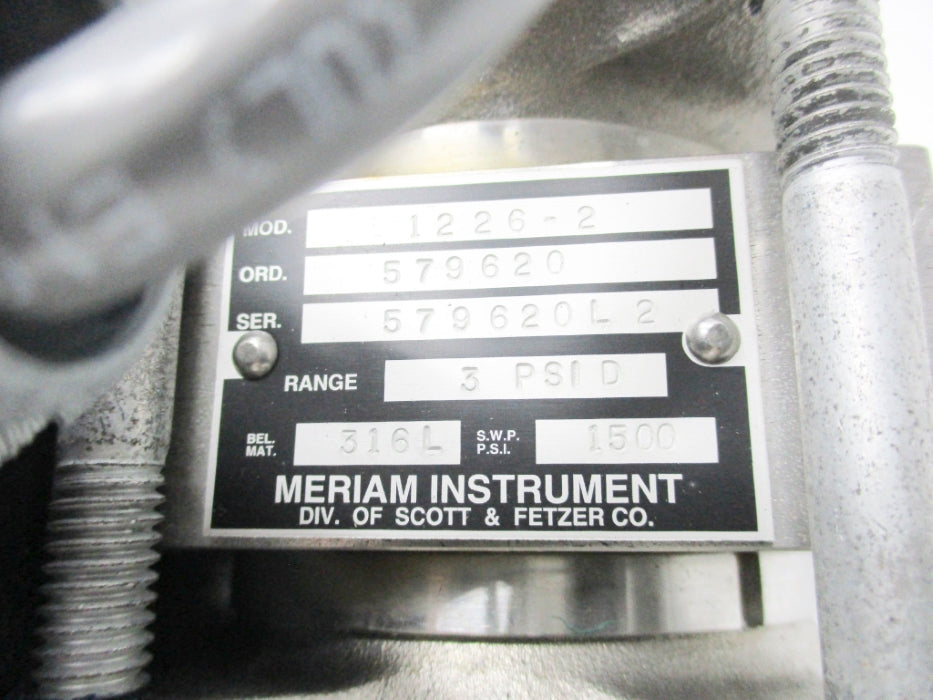 MERIAM INSTRUMENT 1226-2 0-3.0PSI NSNP