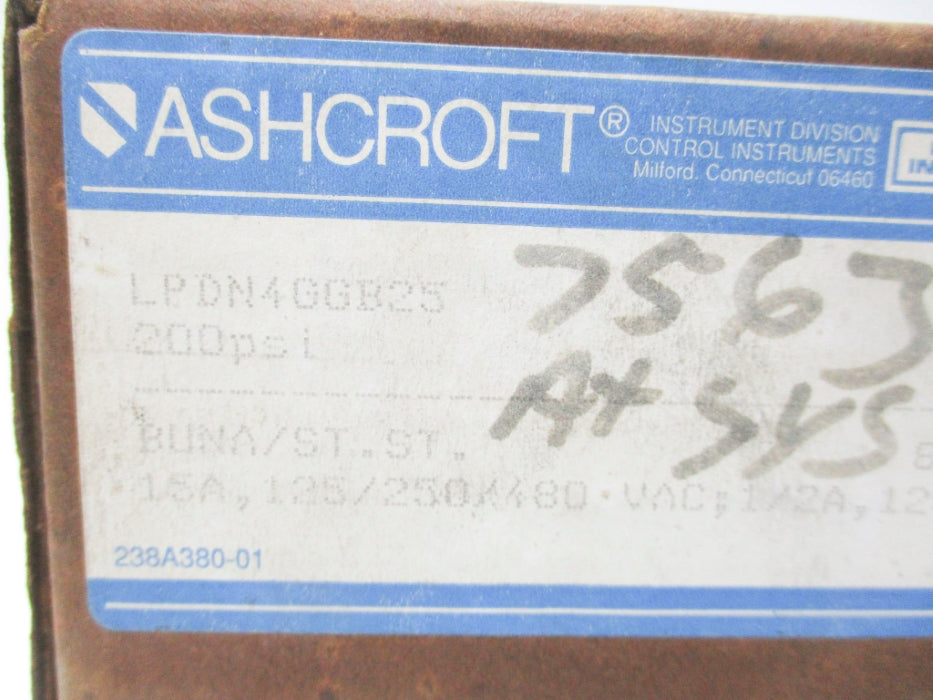 ASHCROFT LPDN4GGB25 200PSI NSMP