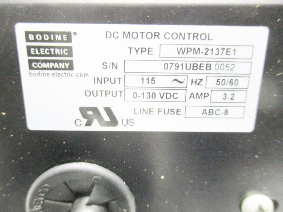 BODINE ELECTRIC WPM-2137E1 UNMP