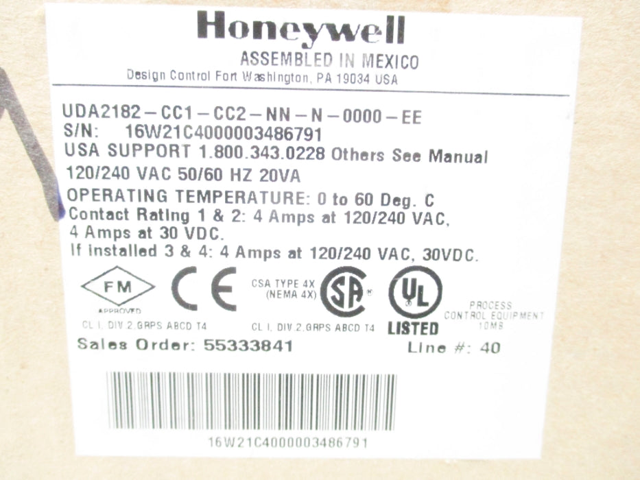 HONEYWELL UDA2182-CC1-CC2-NN-N-0000-EE NSMP