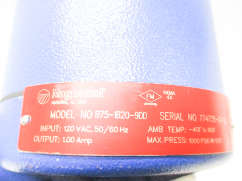 MAGNETROL B75-1B20-9DD 1000PSI NSNP