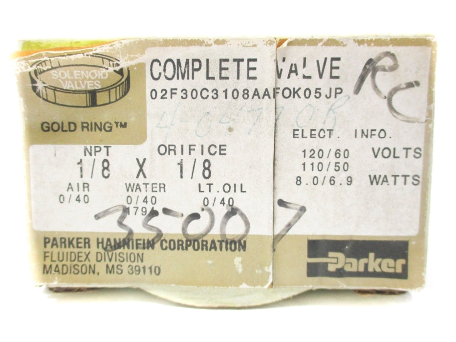 PARKER 02F30C3108AAFOK05JP 120V NSMP