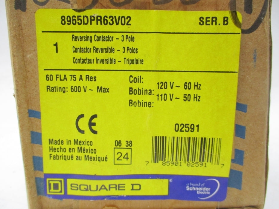 SQUARE D 8965DPR63V02 SER. B 120V NSMP