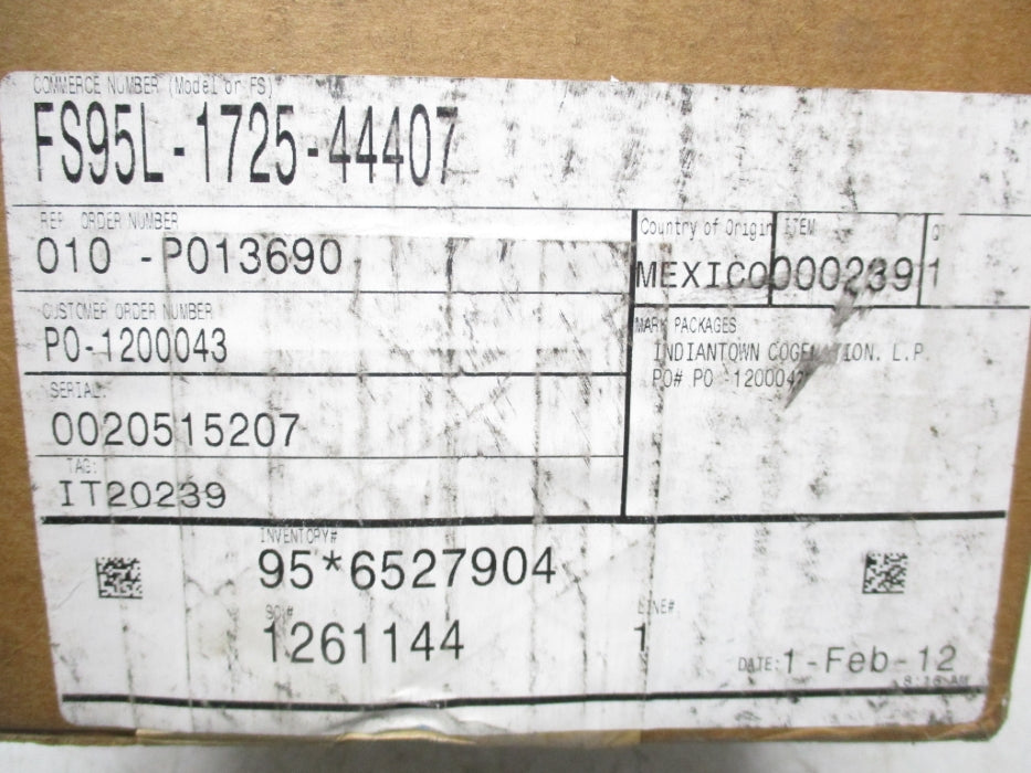 FISHER FS95L-1725-44407 13-30PSI  180F NSMP