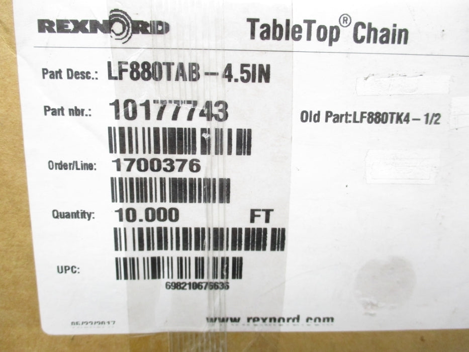 REXNORD 10177743 LF880TAB-4.5IN NSMP