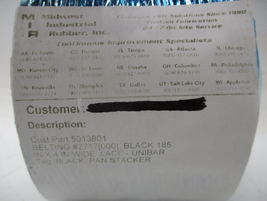 MIDWEST INDUSTRIAL RUBBER 5013801 NSNP