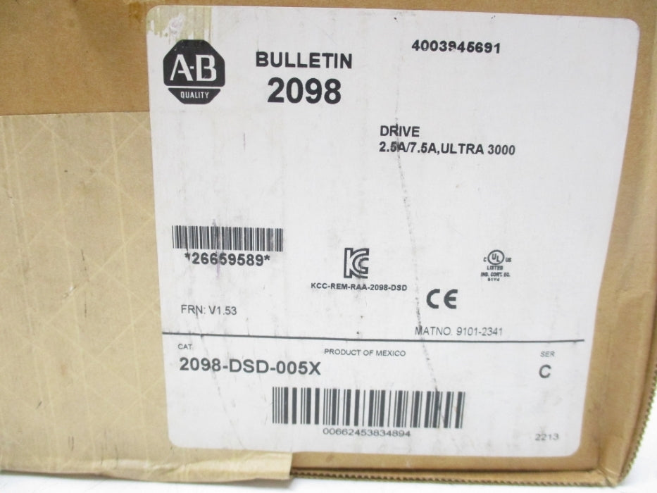 ALLEN BRADLEY 2098-DSD-005X SER. C F/W V1.53 NSMP