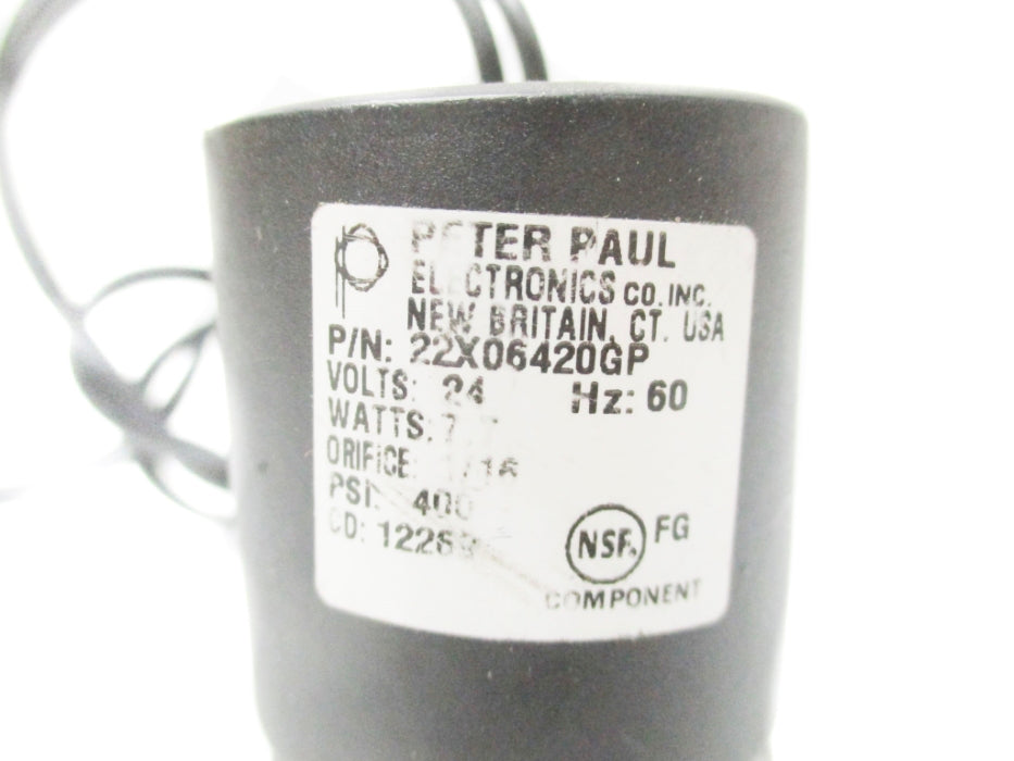 PETER PAUL 22X06420GP 24V 400PSI 1/16" NSNP